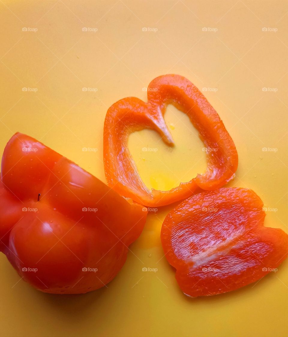 orange sweet pepper mobile photography