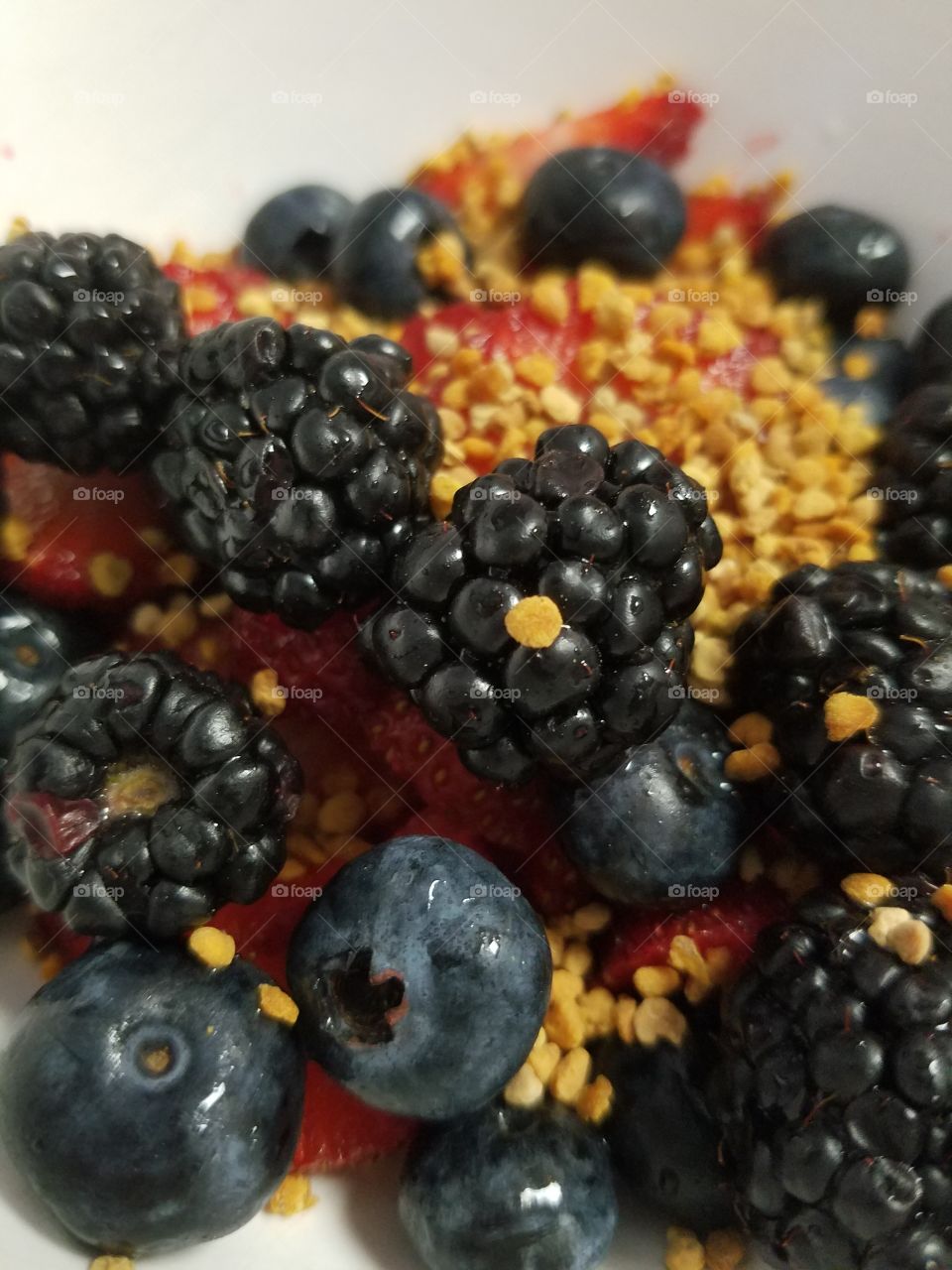 berries and bee pollen