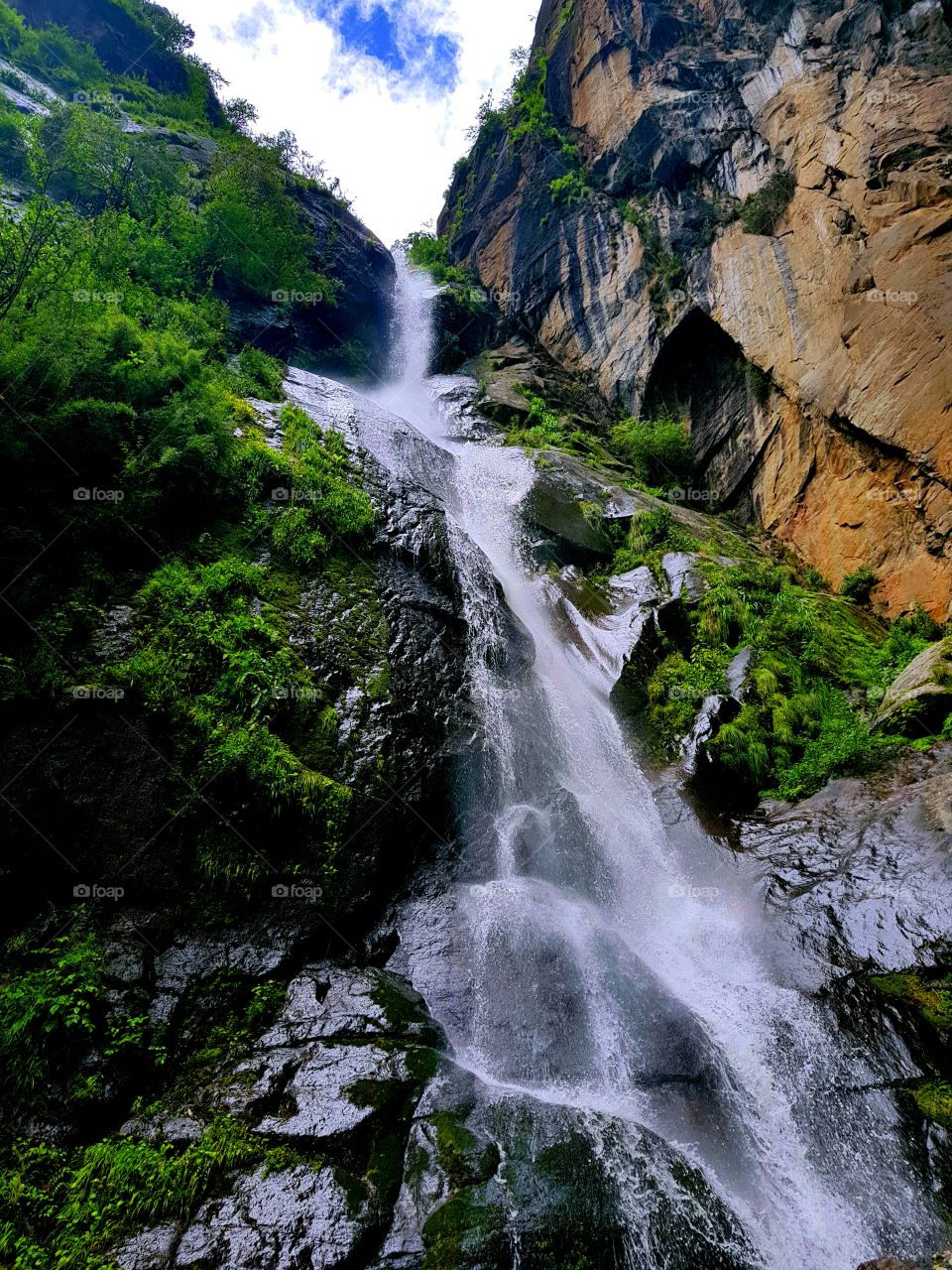 waterfall in Bhutan