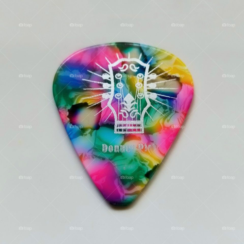 Colorful Guitar Pick Macro