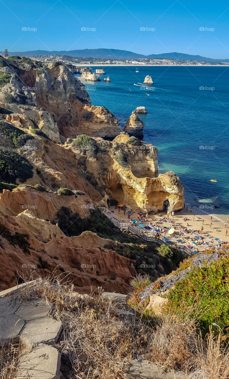 View of Praia do Camilo, Algarve, Portugal