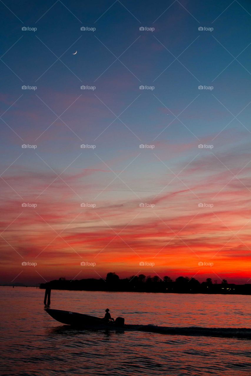 sunset , boat , Venice , pastel , colourful , beautiful , amazing