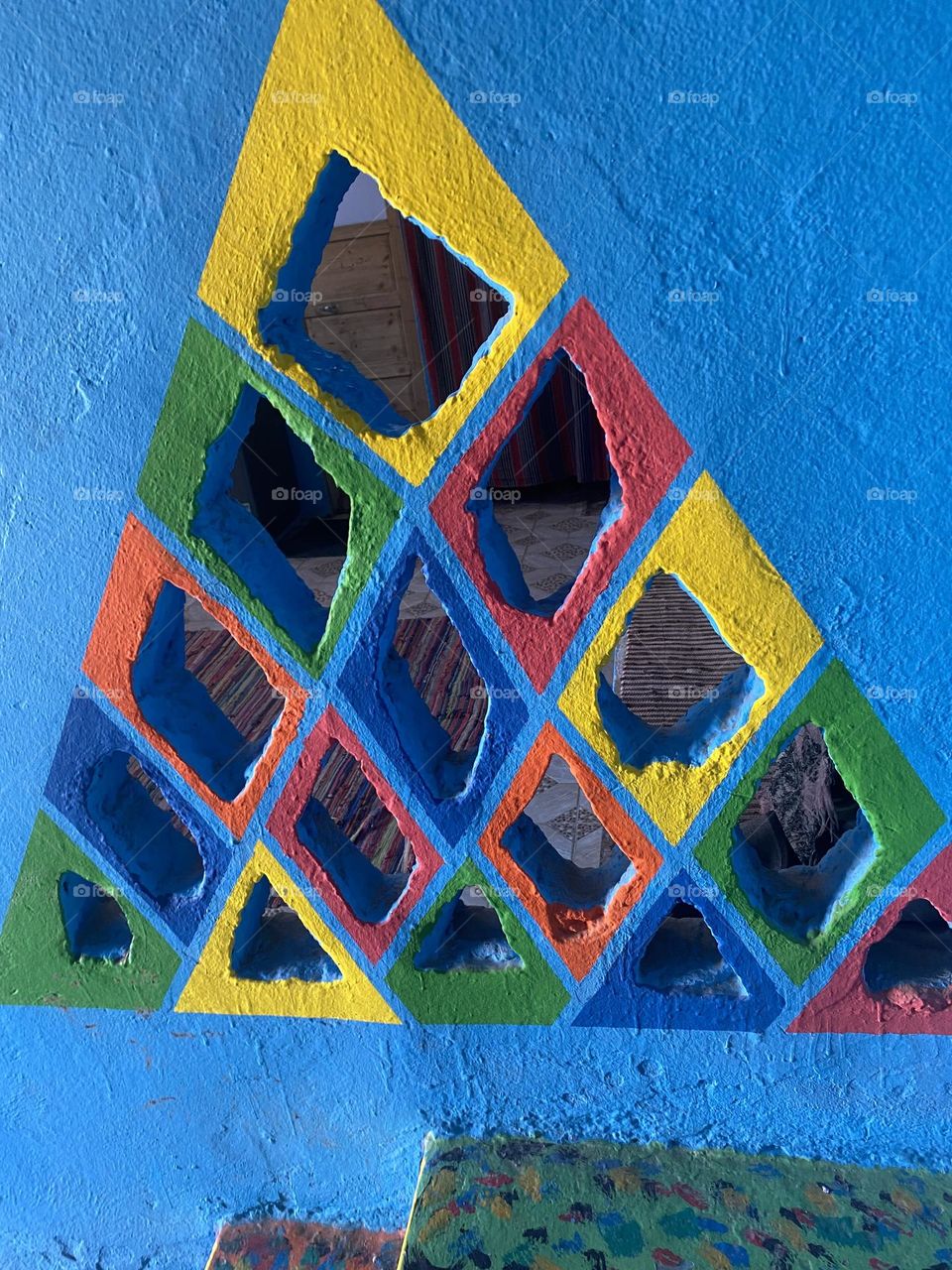 A kind of colorful window at a house in Aswan 