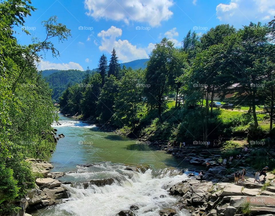 River from mountains