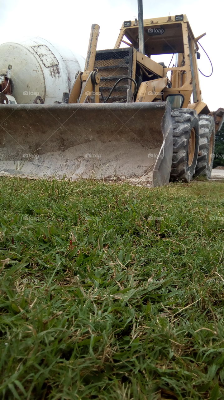 tractor with bucket