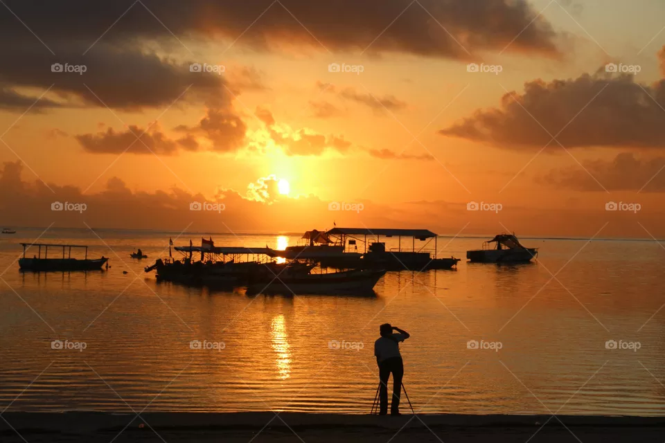 beautiful sunrise at Tanjung Benoa Bali