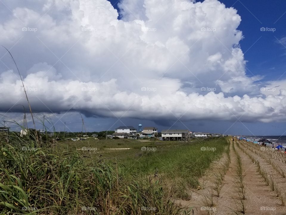 cloud over Oak Island NC