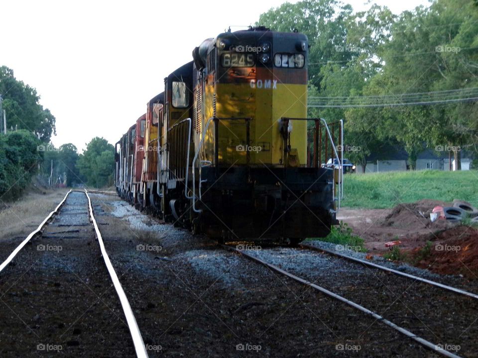 abandoned rusty train locomotive