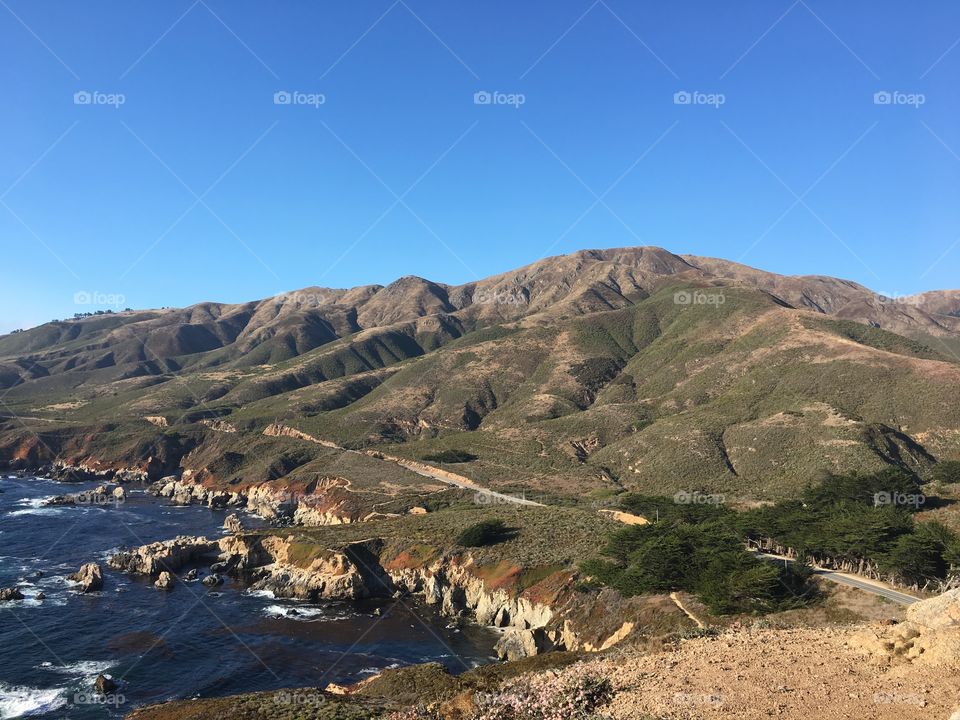 Coastal view of Highway 1, California 