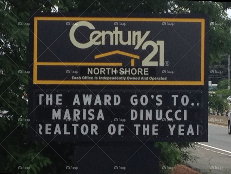 Century 21,real estate, award,sign
