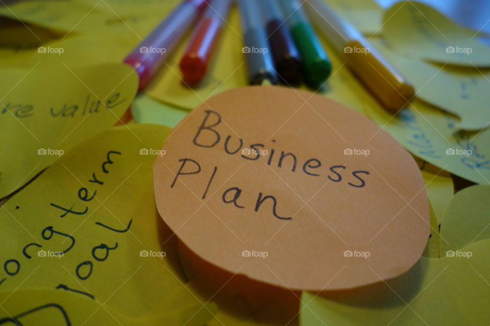 Creating a business plan requires many notes😀