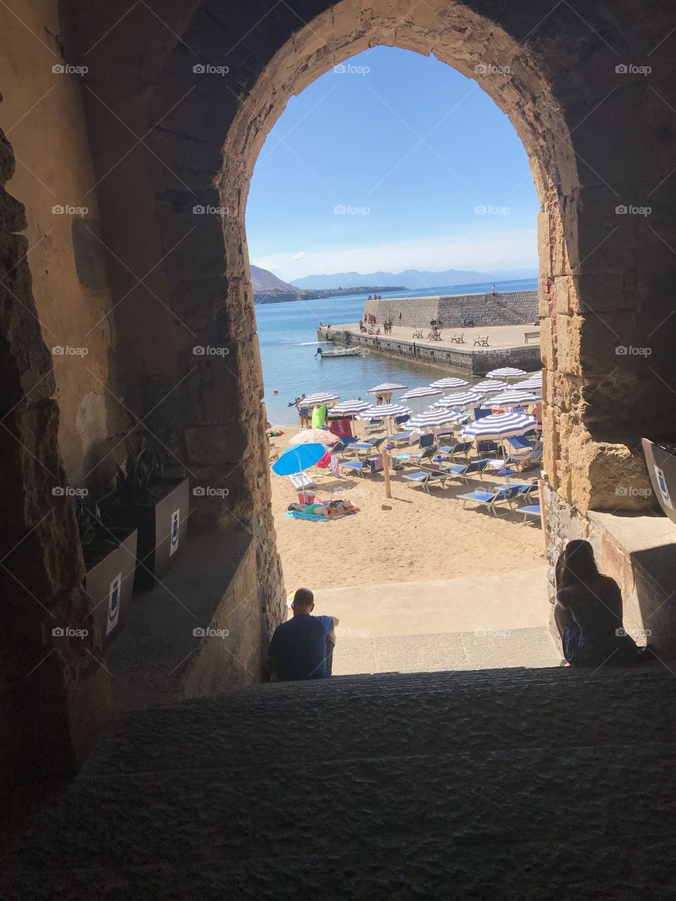 Sitting in the shade/Cefalu Italy