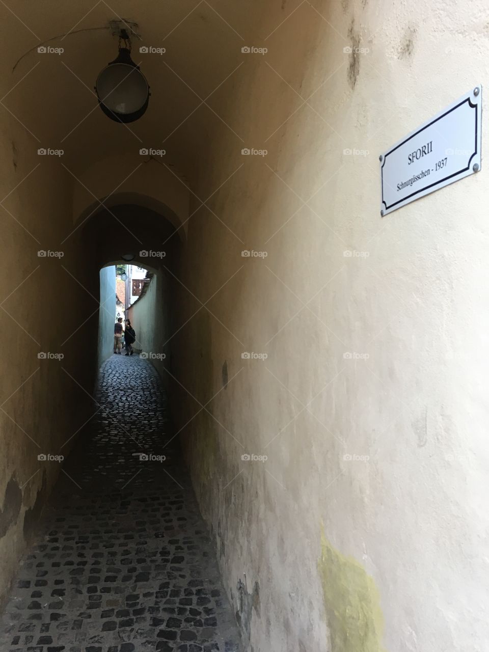 Brasov, Romania, Strada Sforii also “Rope” and “Skinny” Street, the narrowest street in Eastern Europe