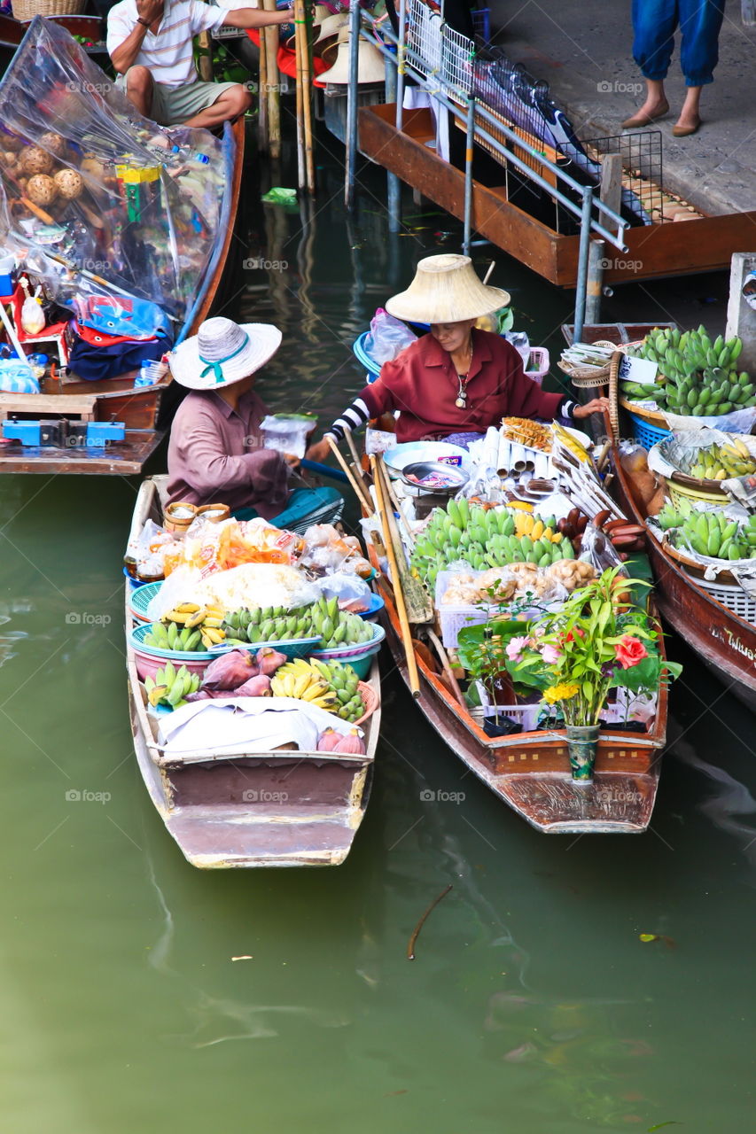 water market in thailand, travel in thailand