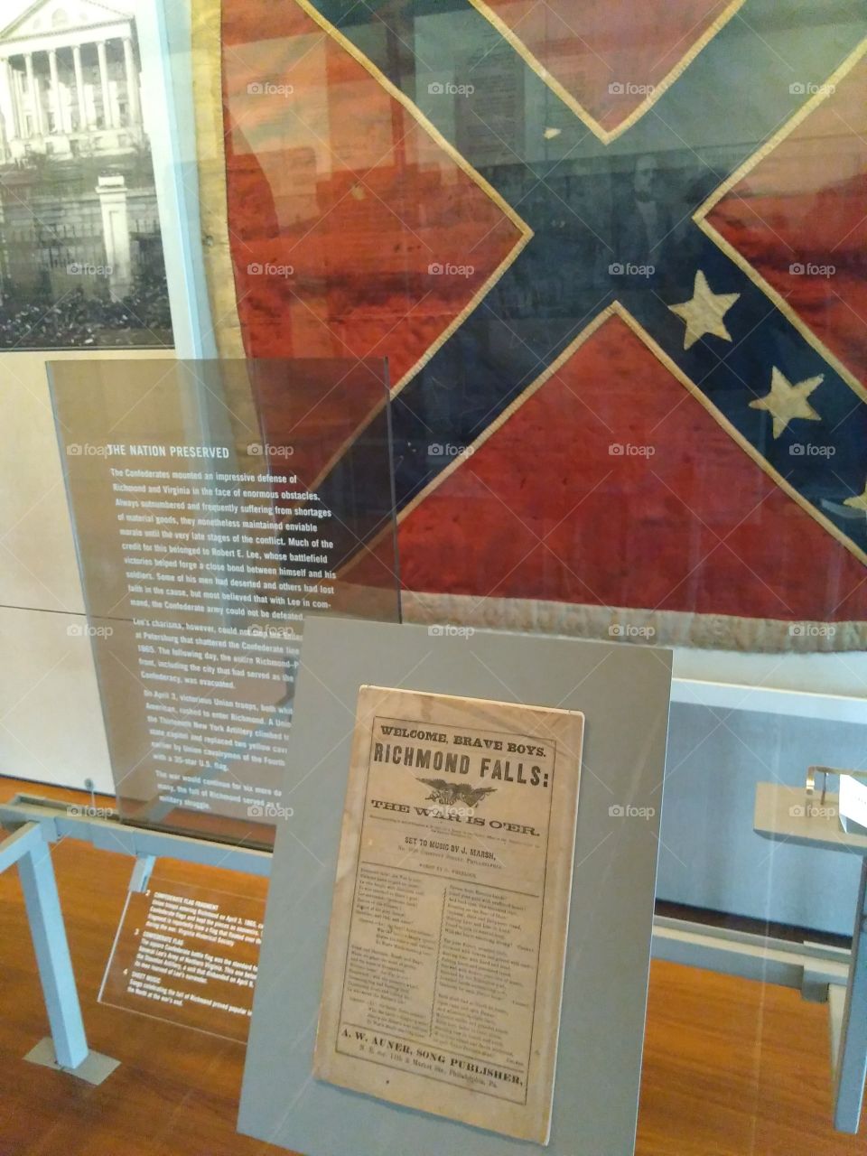 Confederate Flag at Tredgar Iron Works. Richmond, Virginia.