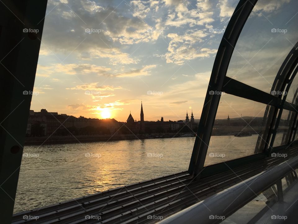 sunset in Budapest