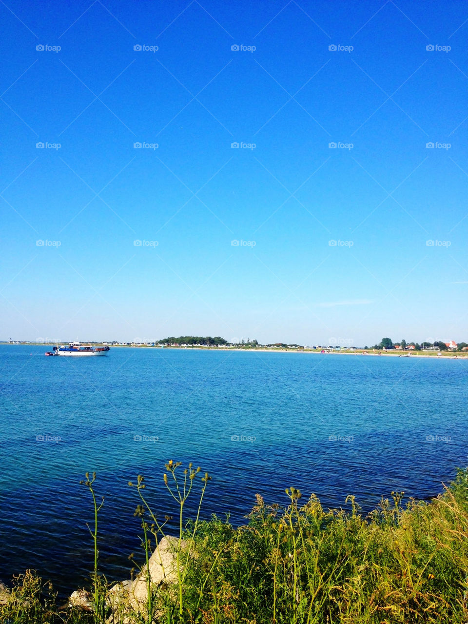 sky sweden blue grass by nitha75