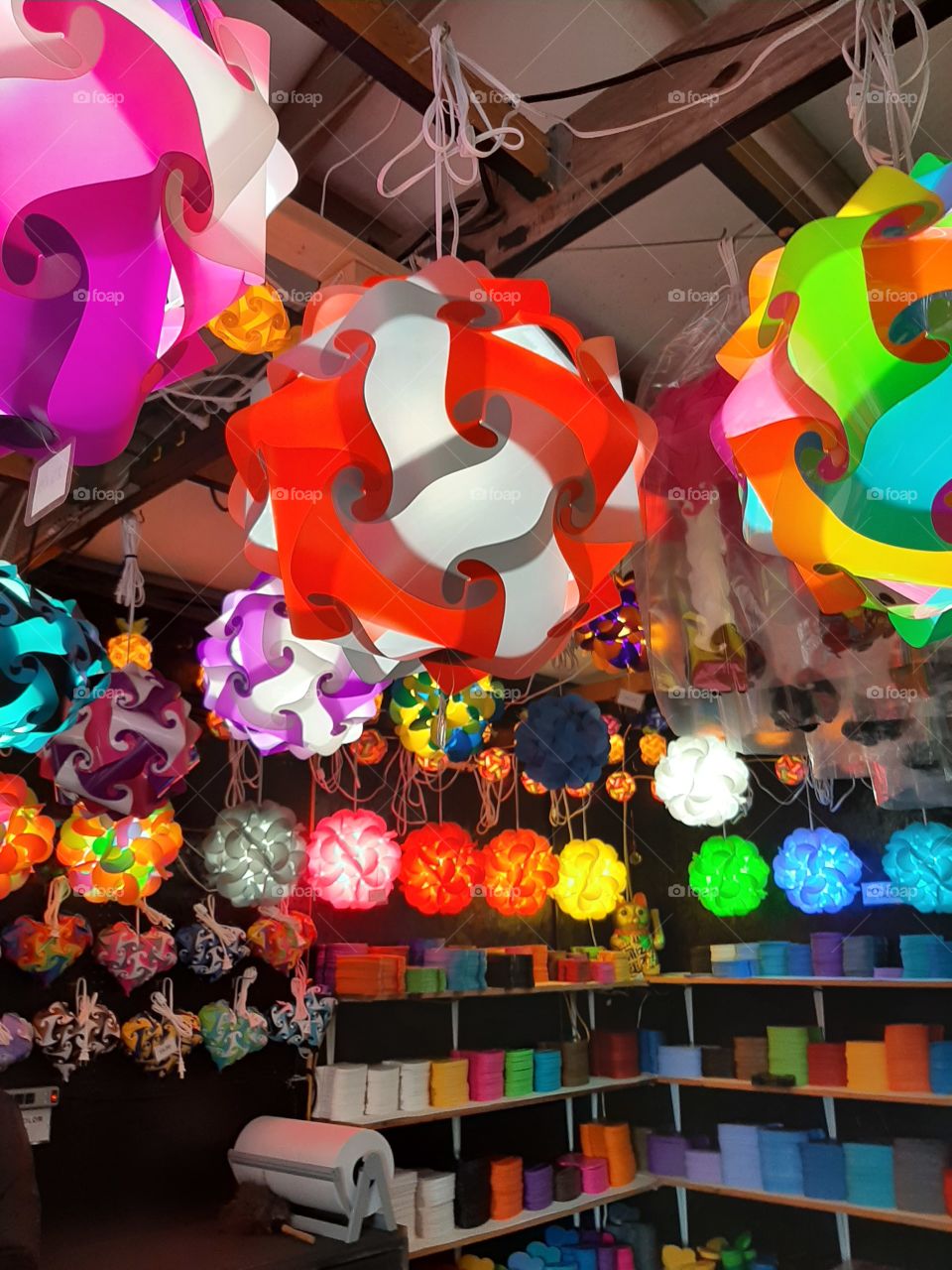 colorful puzzle lanterns