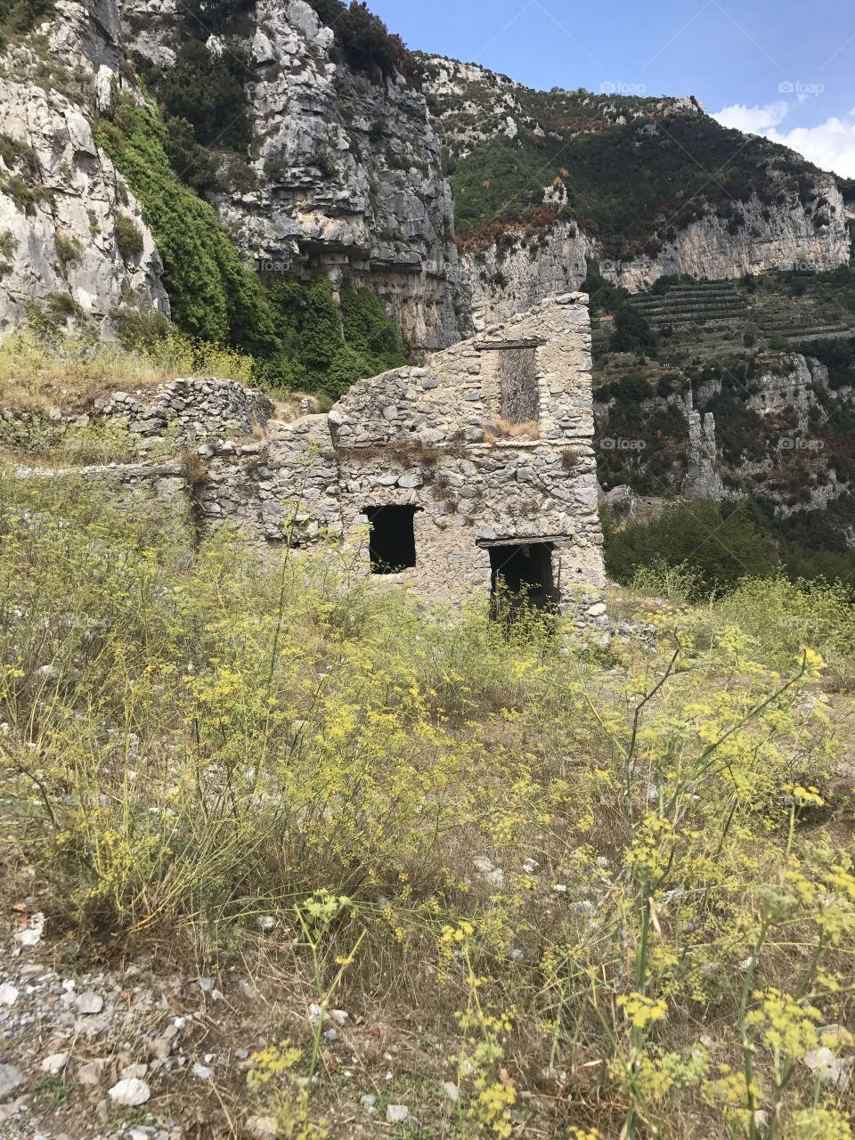 Ancient ruins Italian countryside