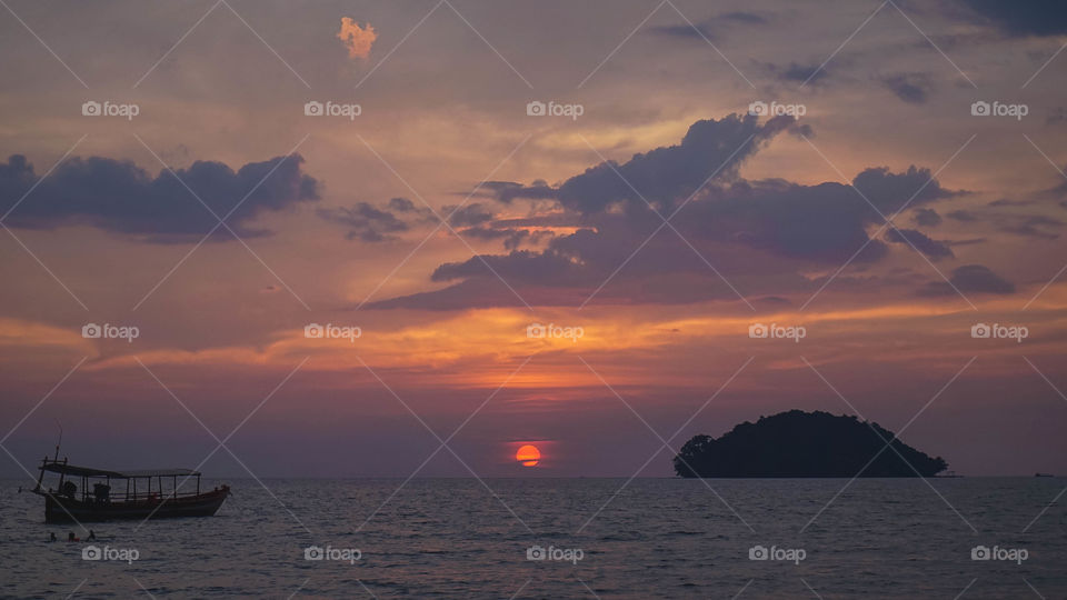 Sunset from Otres Beach, Cambodia 