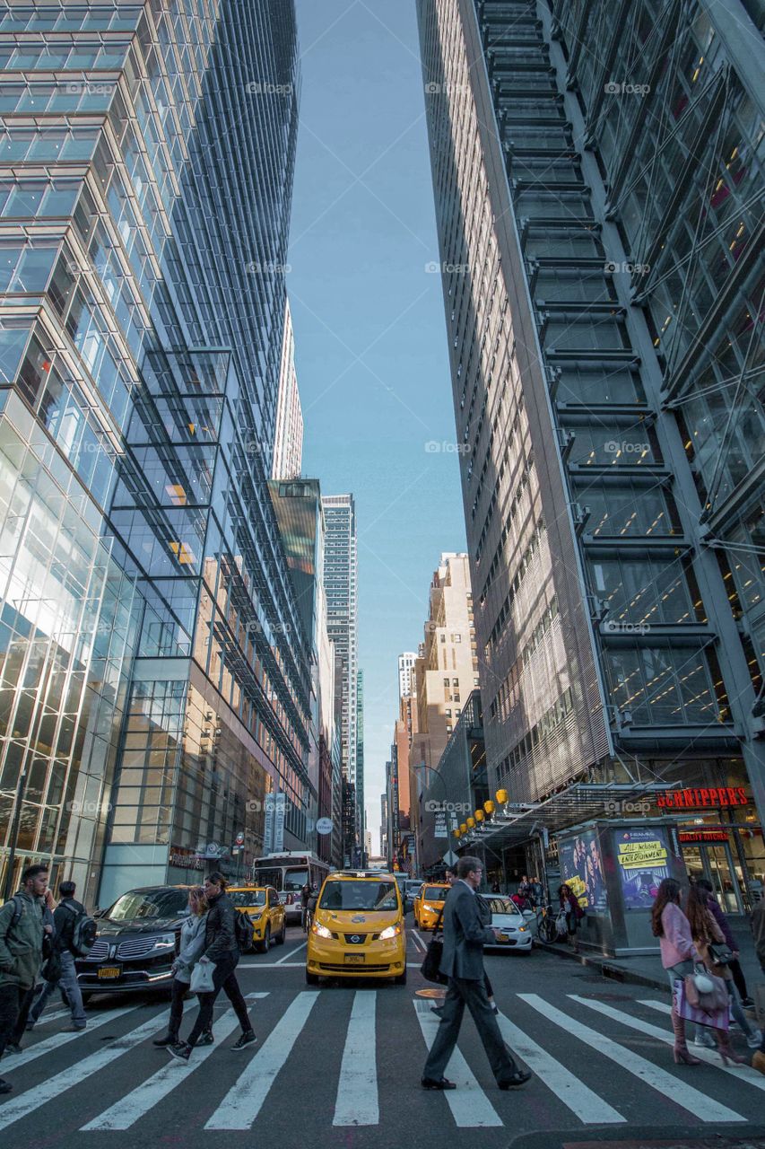 Busy street in New York City 