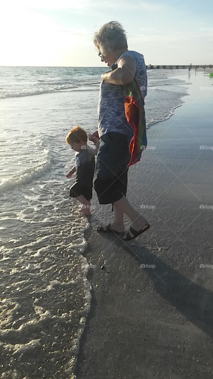 First time at the beach