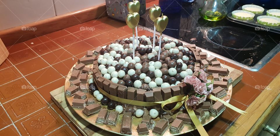 Tarta de chocolate kitkat