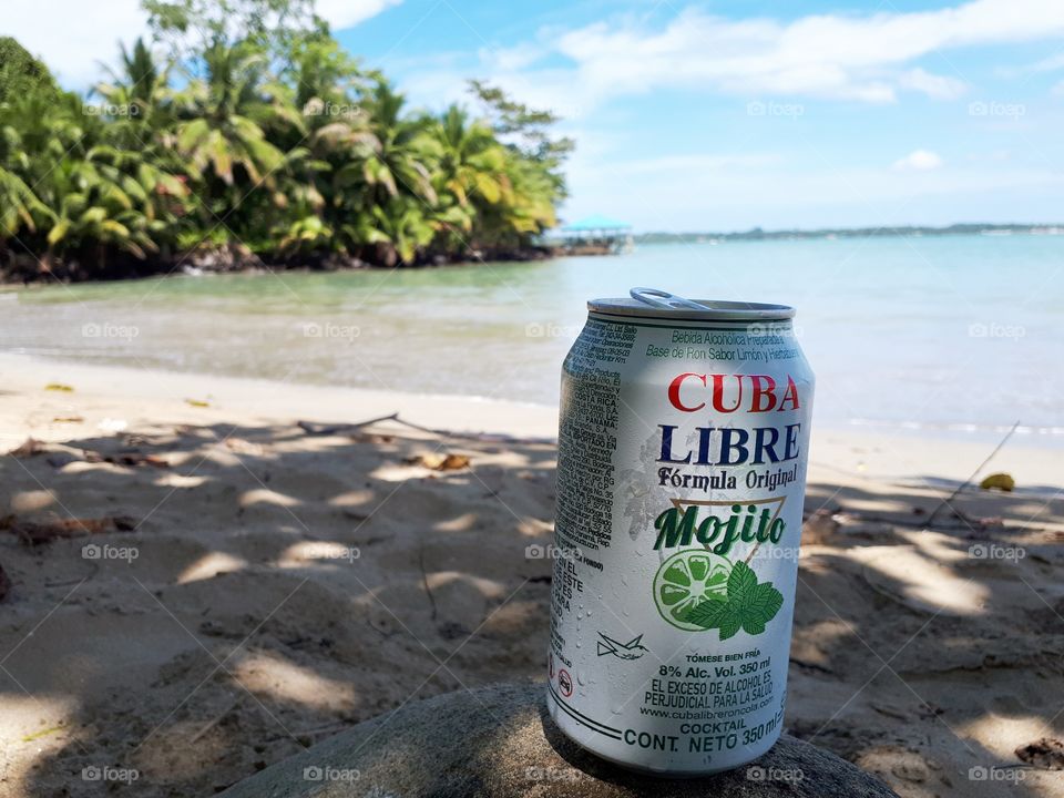 Rum & coke on the beach