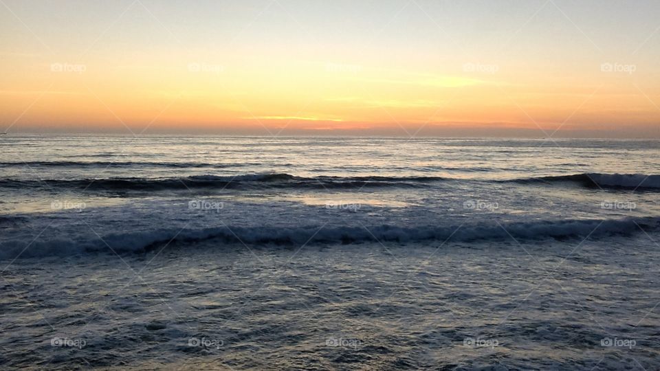 View of a sea during sunset