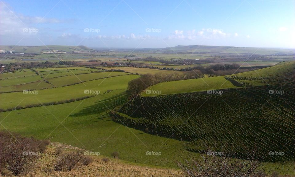 South Downs National Park, South Downs Way, Kingston near Lewes, England