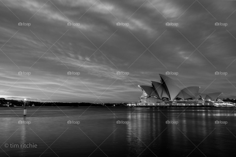 Clouds at sunrise on Sydney Harbour