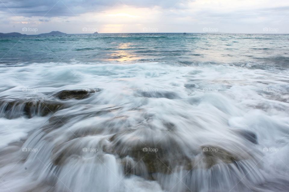 Close-up of sea waves