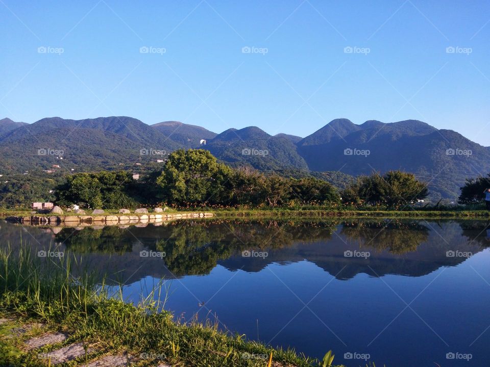 Reflection of mountains