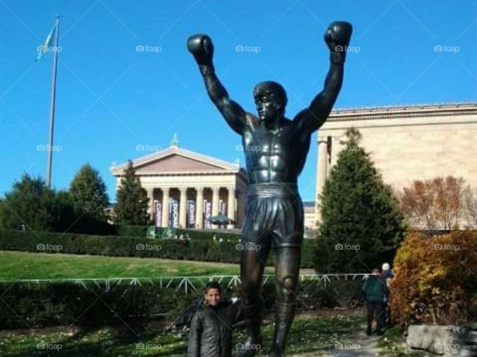Rockie  4 Statue  in Philadelphia.