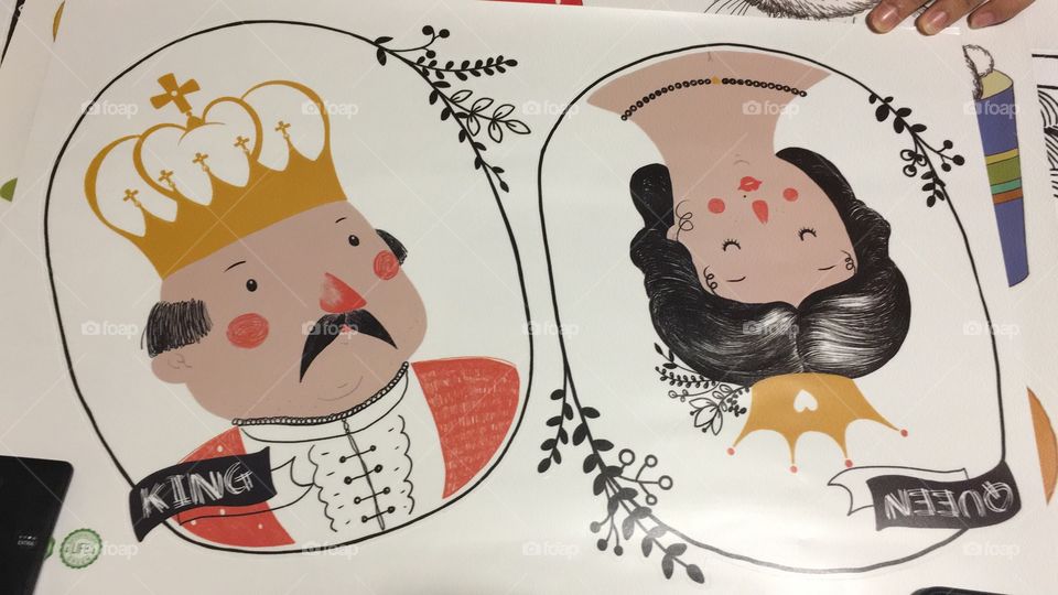 Wall sticker King and queen
