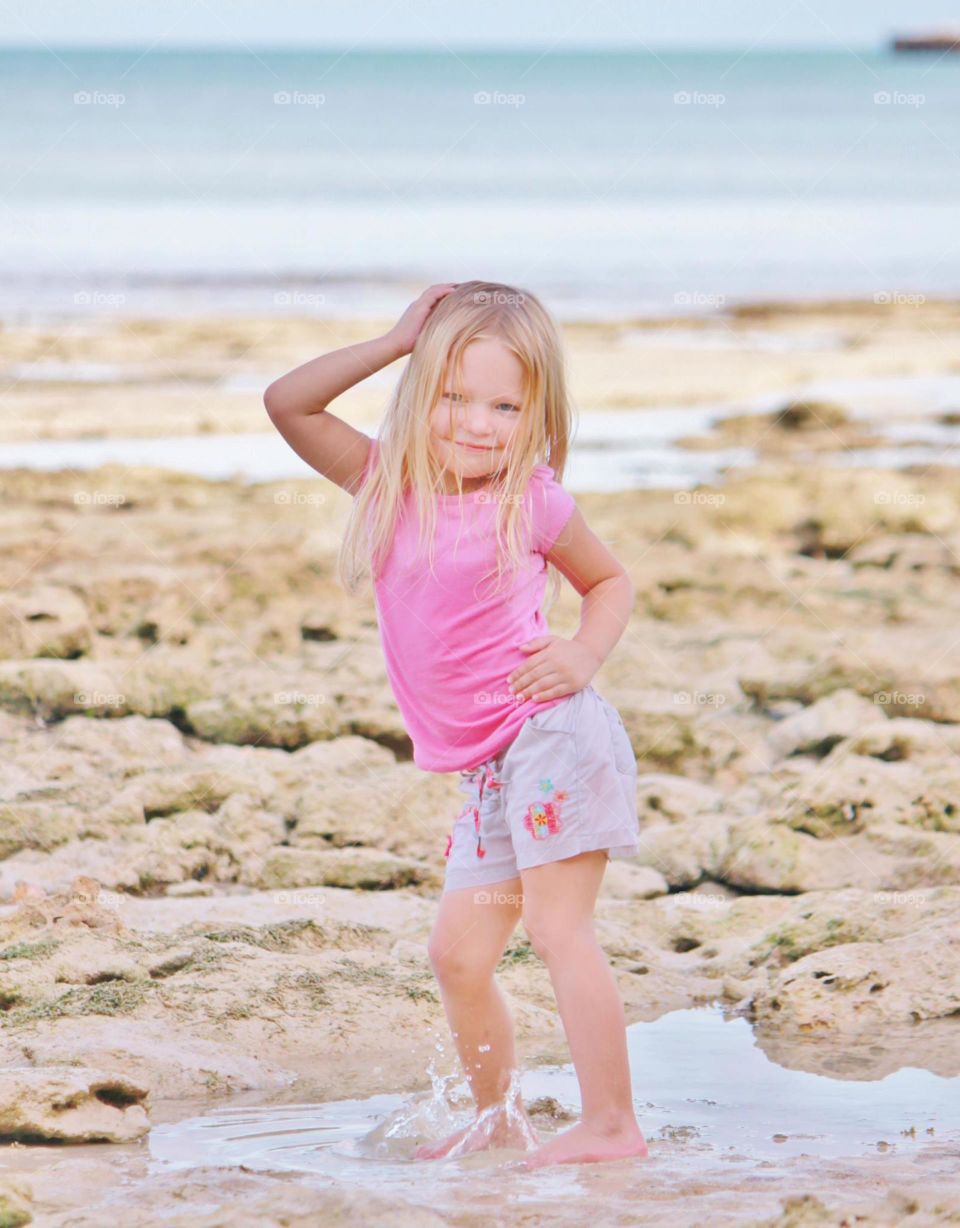 Daughter at the beach