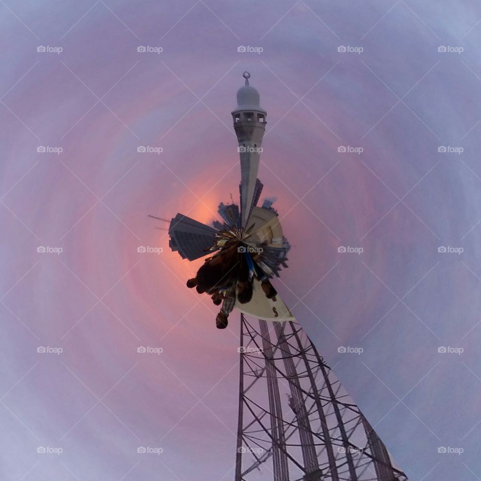 Sky, Sunset, Antenna, No Person, Silhouette