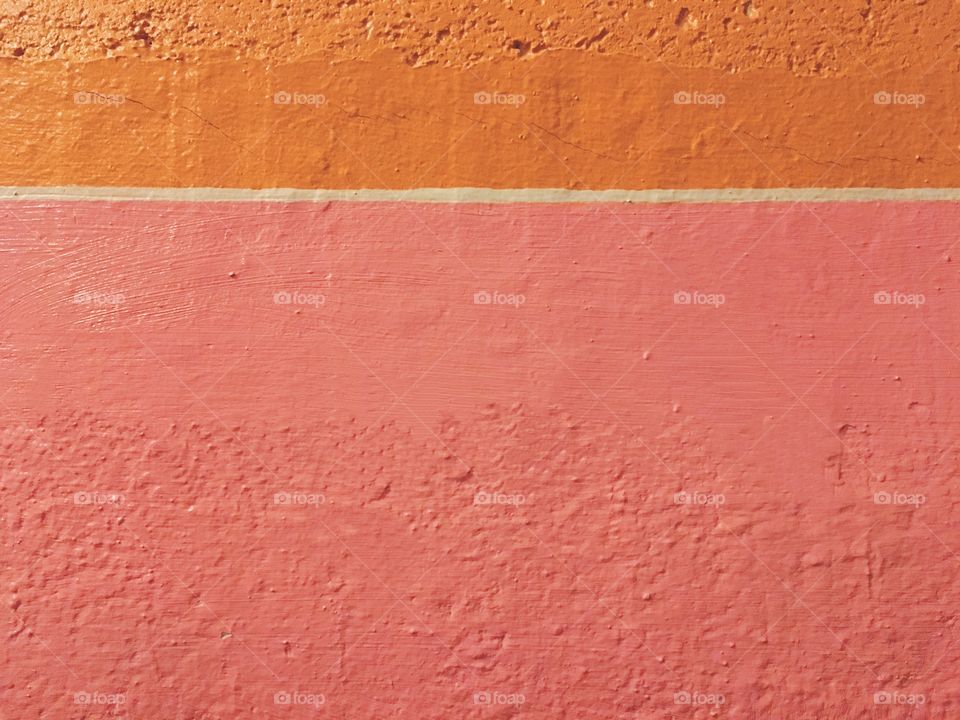 Pink and orange wall
