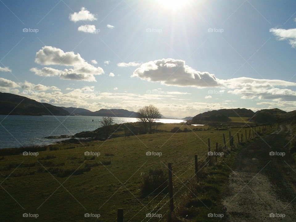 Magnificent view of the island of Kerrera, Scotland