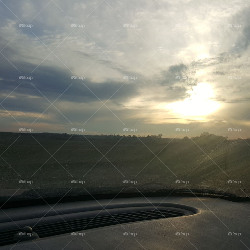 Rural Indiana sunset