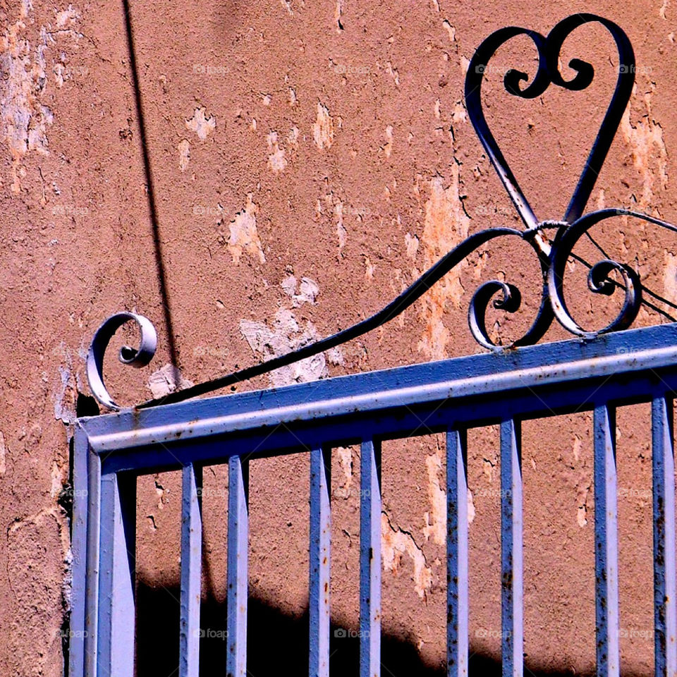 blue wall fence hjärta by cabday