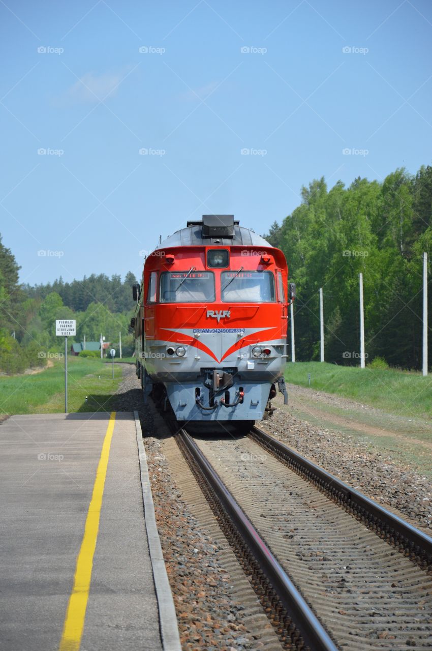 train leaving train station