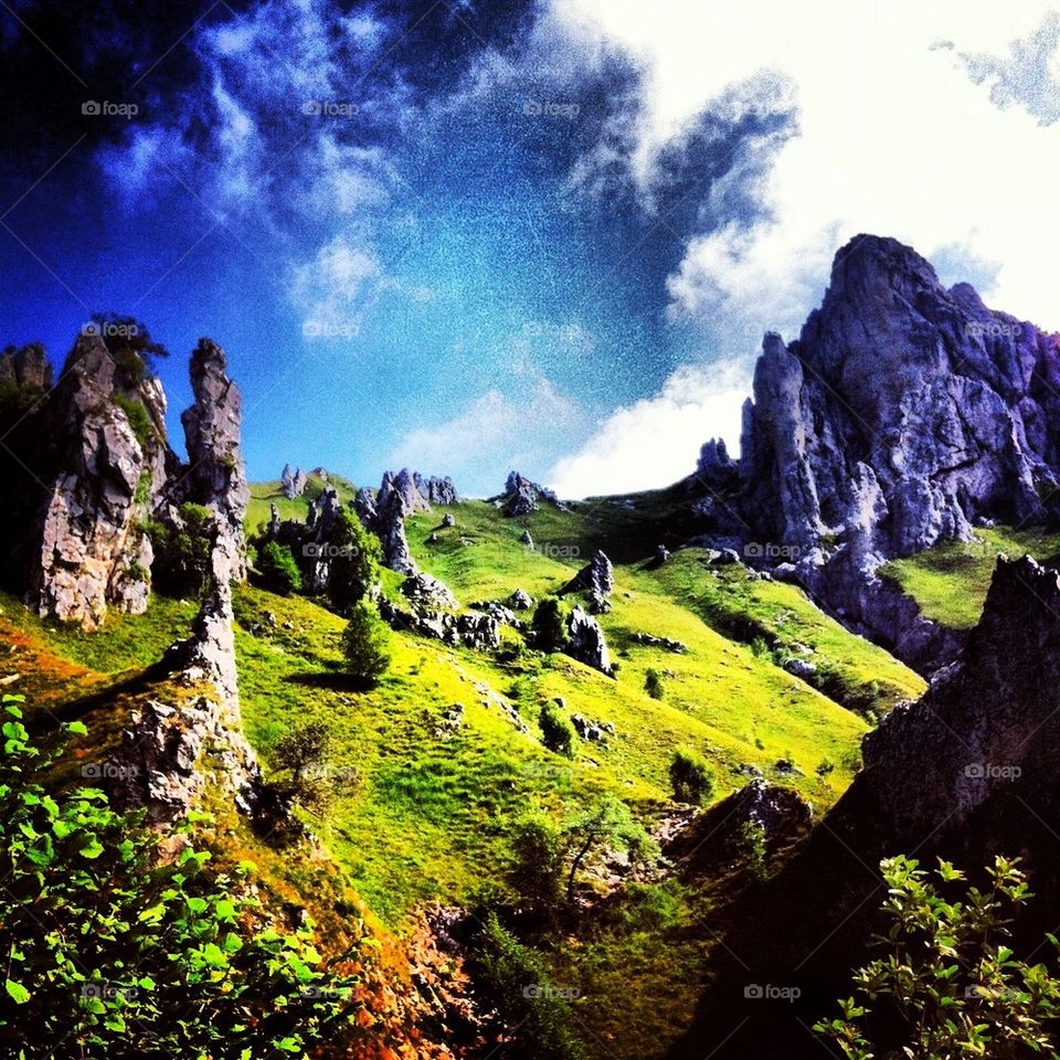 Mountains of Lake Como, or Machu Picchu?