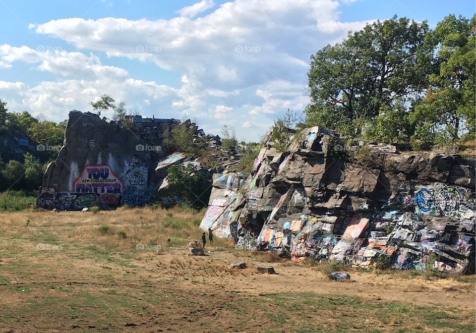 "You Matter" artsy graffiti at the Quarry's. 