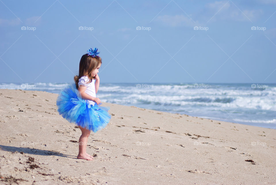 Girl beach tutu