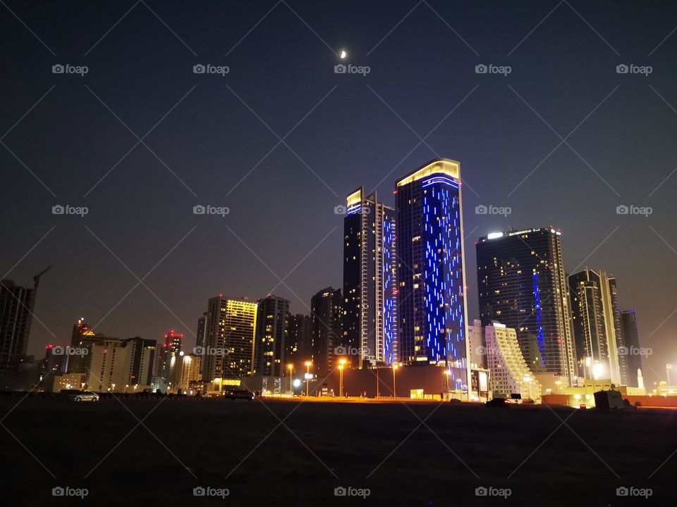Pictures of architecture and windows in the long night it is winter