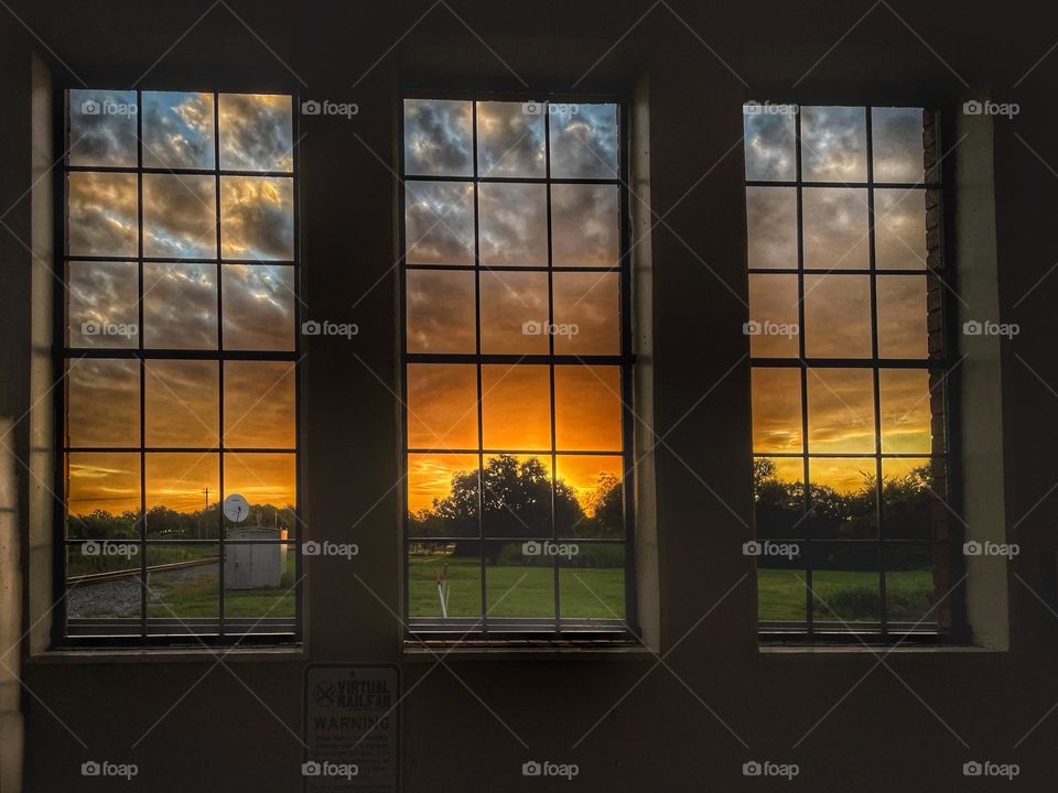 Sunrise through my window 