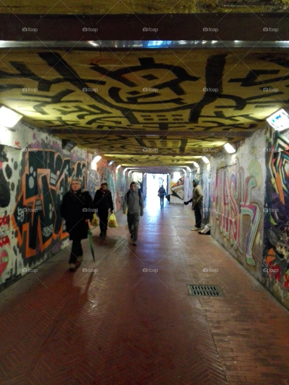 art in underpass at Florence