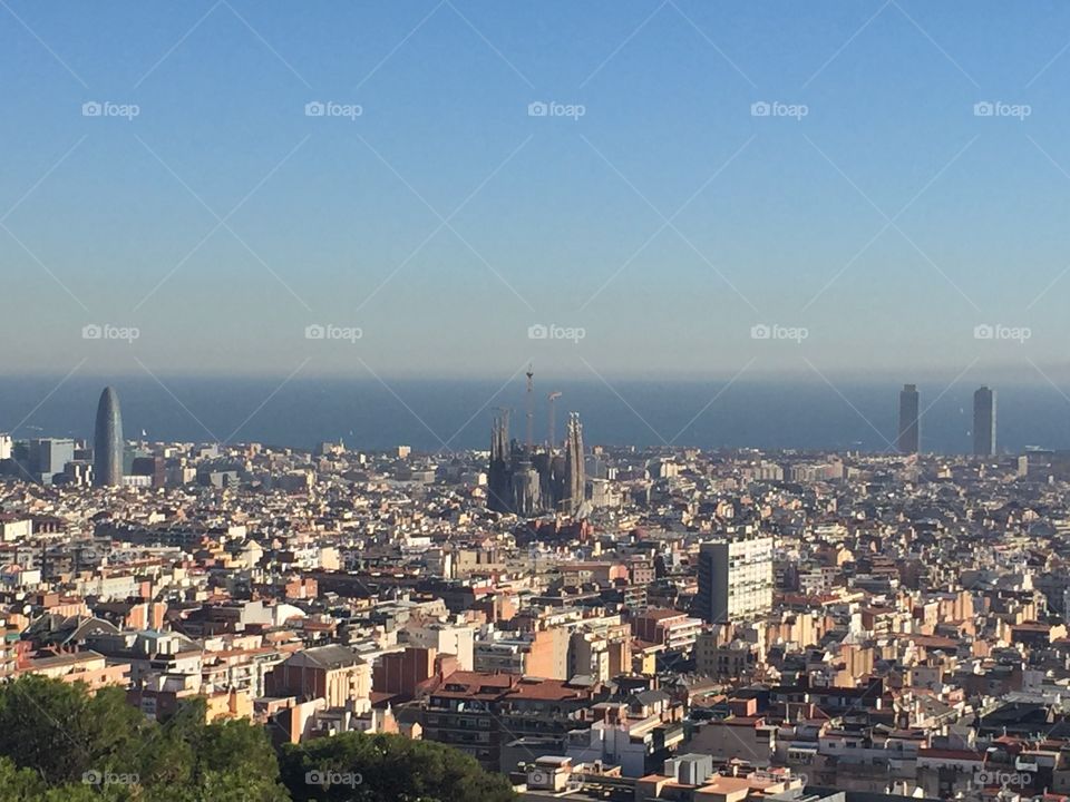 Barcelona view from par guell