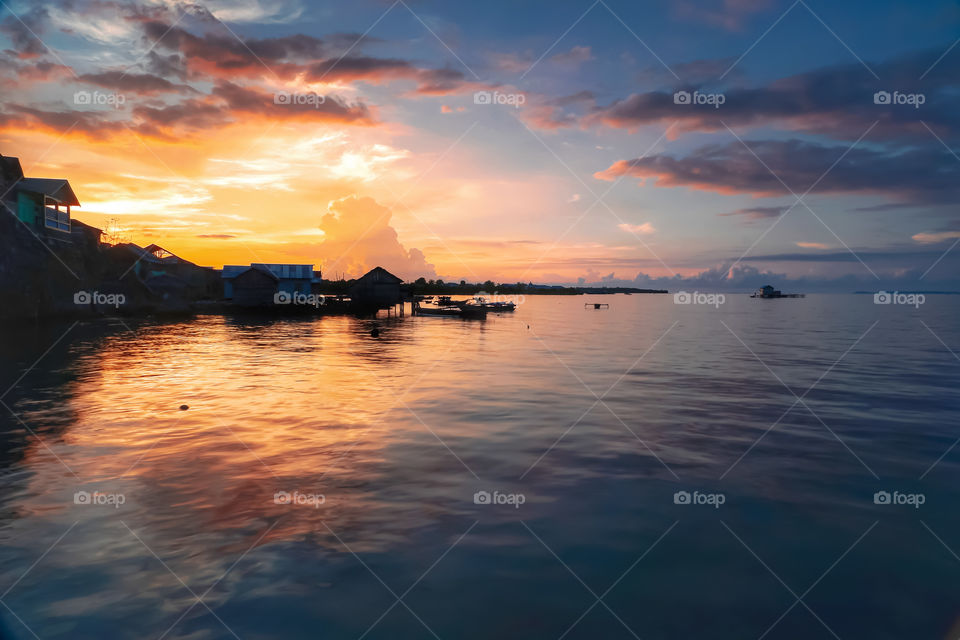 the sun is starting to set